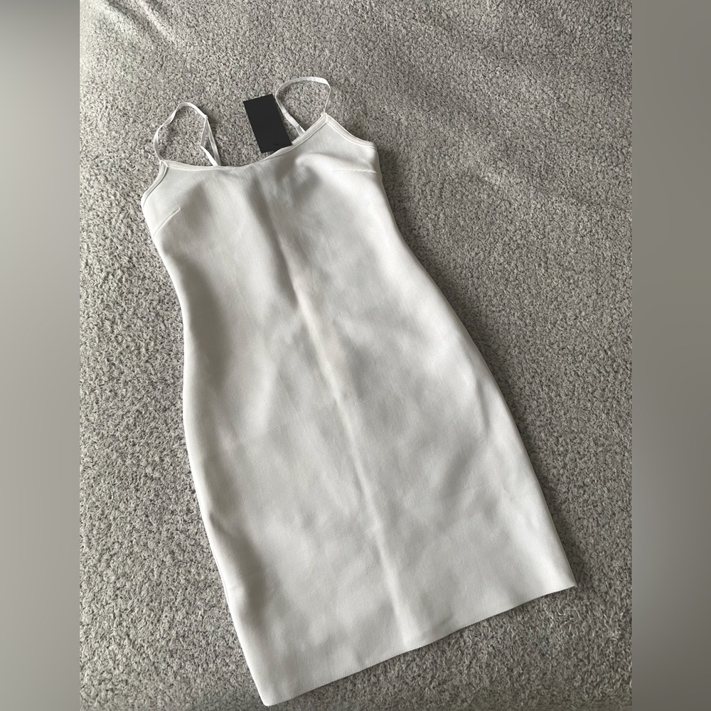NEW Might be it mini white bodycon strap dress Large